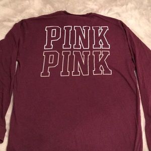 Pink long sleeve campus tee